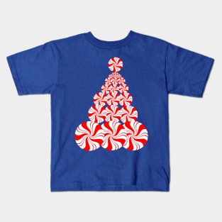 Christmas Candy Peppermint Tree Kids T-Shirt